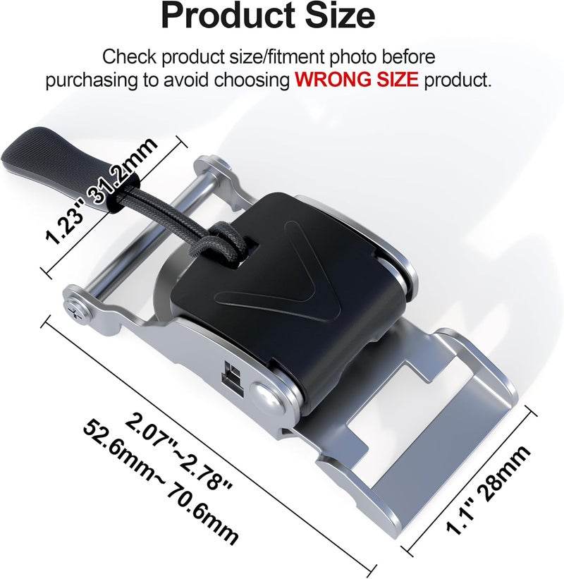 JAGASOL Light Weight Helmet Quick Release Buckle Kit for Motorcycle Helmet, Stainless Steel Motorcycle Helmet Accessories, Helmet Chin Strap Replace D-RING Helmets Up to 1", Max tensile strength 1742N - Image 3